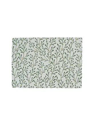 SANDER | Weihnachts Tischset 35x50cm MISTY Ecru/Beige | dunkelgrün